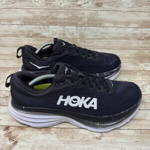 Hoka One One Bondi 8 1127953 Black Athleisure Running Shoes Men's Size 12EE